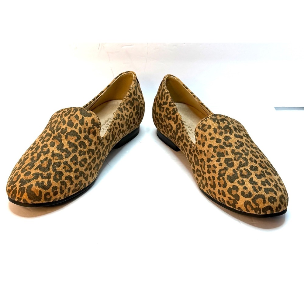 Journee Collection Women Ishani Slip On Tailored Flats Leopard/Camel Size 9W NWT - Picture 3 of 11